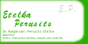 etelka perusits business card